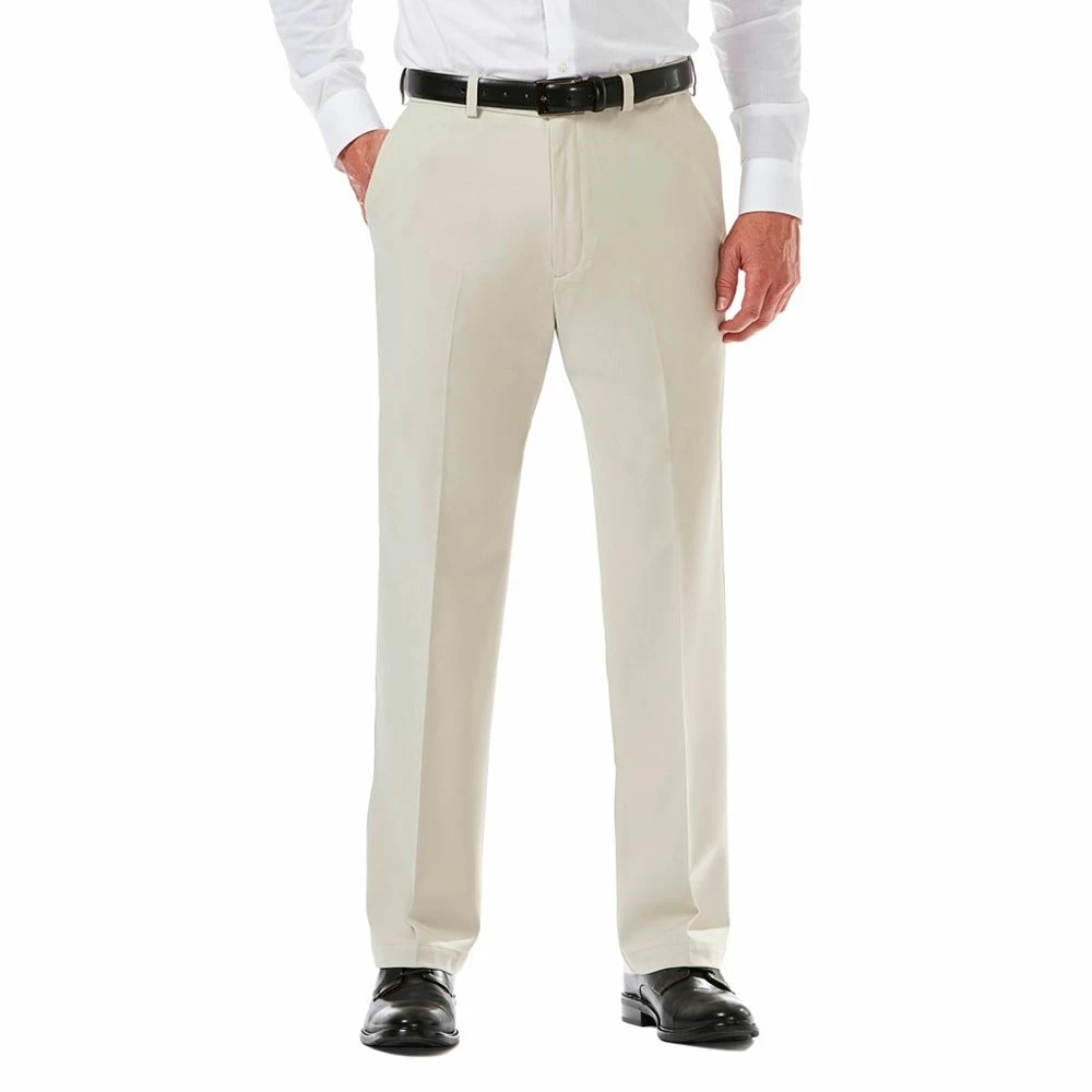 Men's Haggar® Cool 18® PRO Classic-Fit Wrinkle-Free Flat-Front Expandable Waist Pants - Image 2