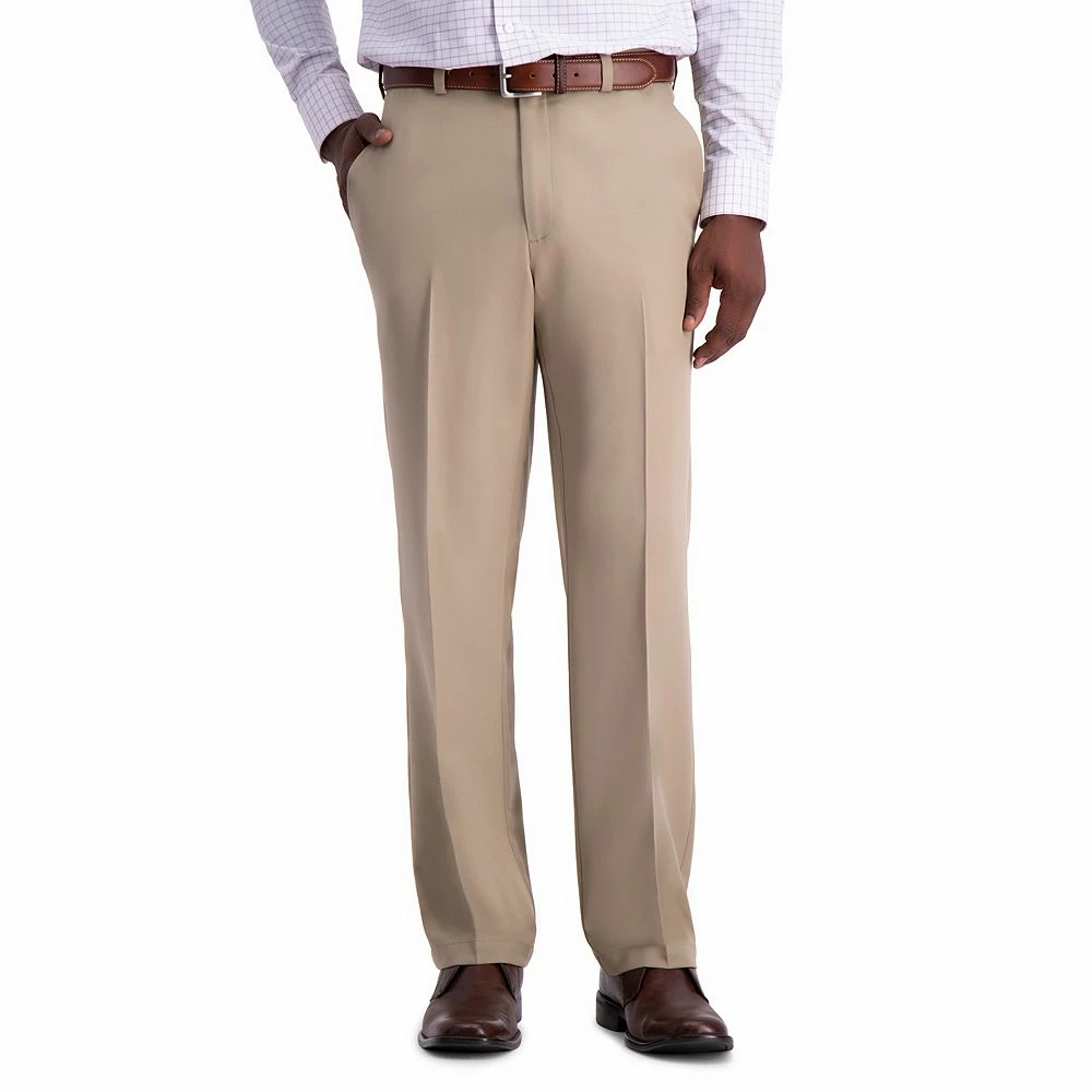 Men's Haggar® Cool 18® PRO Classic-Fit Wrinkle-Free Flat-Front Expandable Waist Pants - Image 5