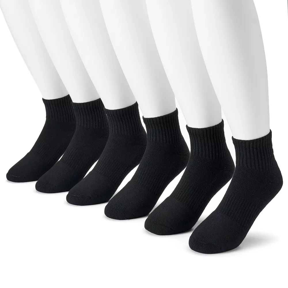Men's Under Armour 6-pack Training Cotton Performance Quarter Socks - Image 3