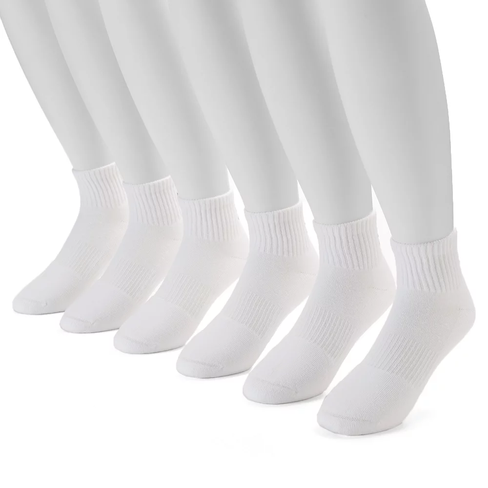 Men's Under Armour 6-pack Training Cotton Performance Quarter Socks