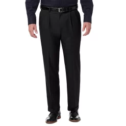 Men’s Haggar® Premium Comfort Expandable-Waist Classic-Fit Stretch Pleated Dress Pants