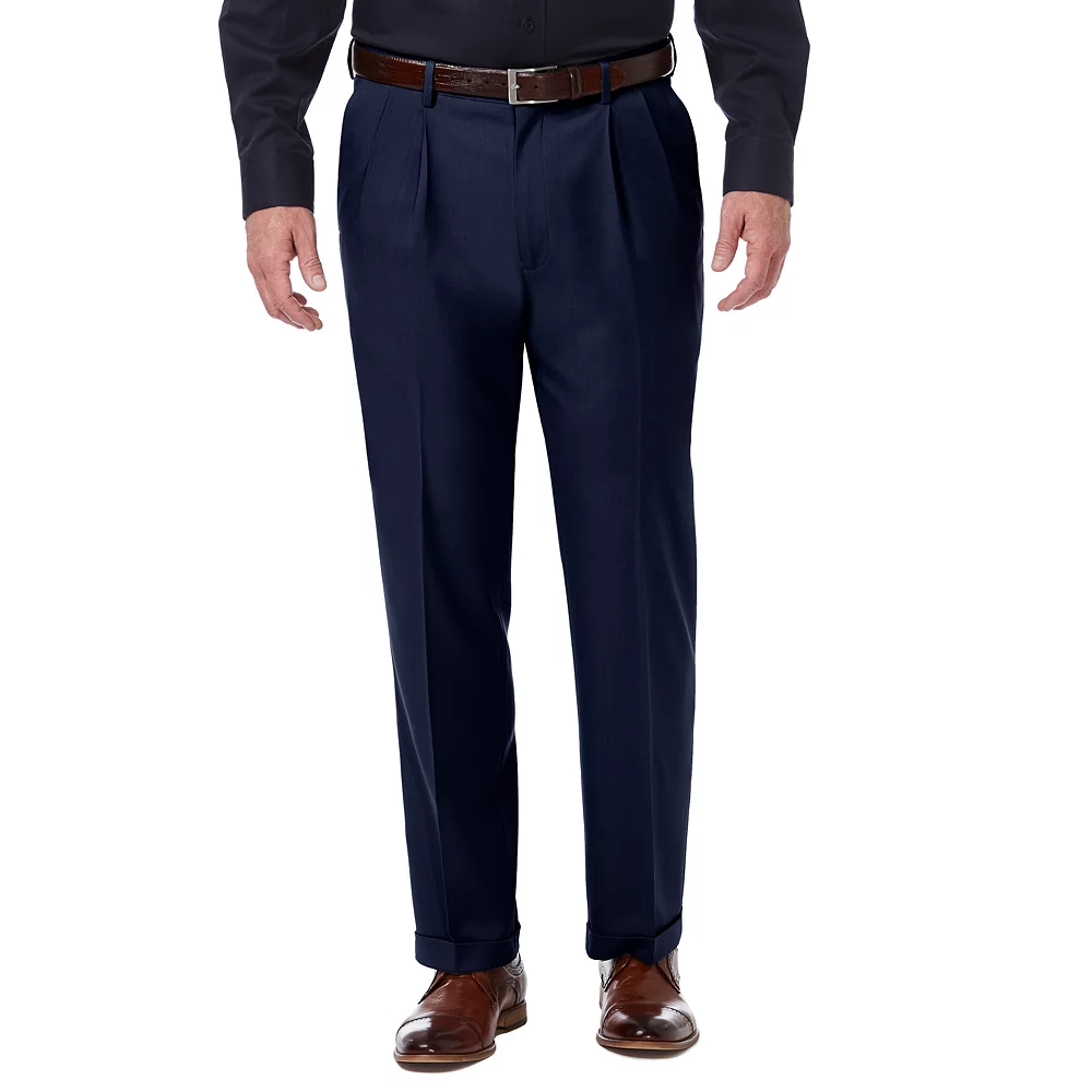 Men’s Haggar® Premium Comfort Expandable-Waist Classic-Fit Stretch Pleated Dress Pants - Image 6