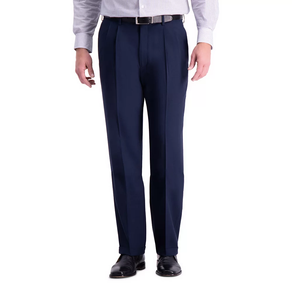 Men’s Haggar® Premium Comfort Expandable-Waist Classic-Fit Stretch Pleated Dress Pants - Image 5