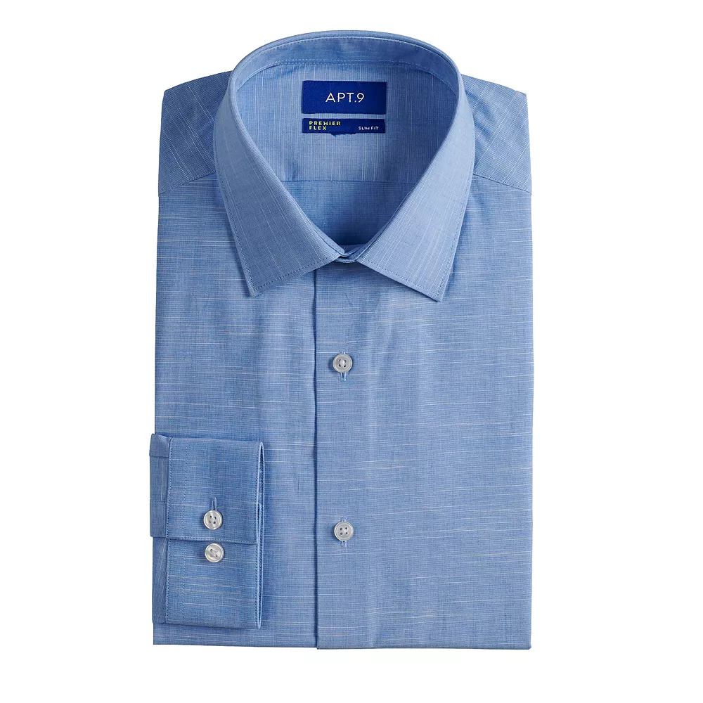 Men's Apt. 9® Premier Flex Regular-Fit Spread-Collar Dress Shirt - Image 6