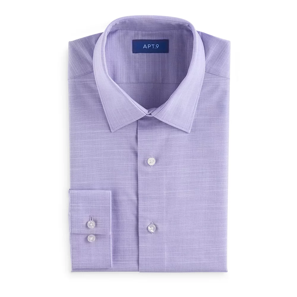 Men's Apt. 9® Premier Flex Regular-Fit Spread-Collar Dress Shirt - Image 4
