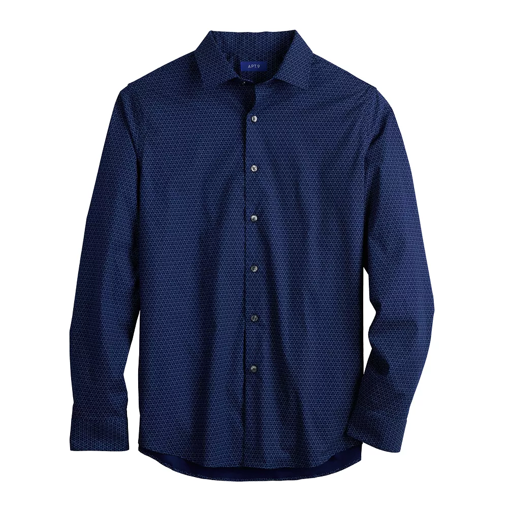 Men's Apt. 9® Premier Flex Regular-Fit Spread-Collar Dress Shirt - Image 7