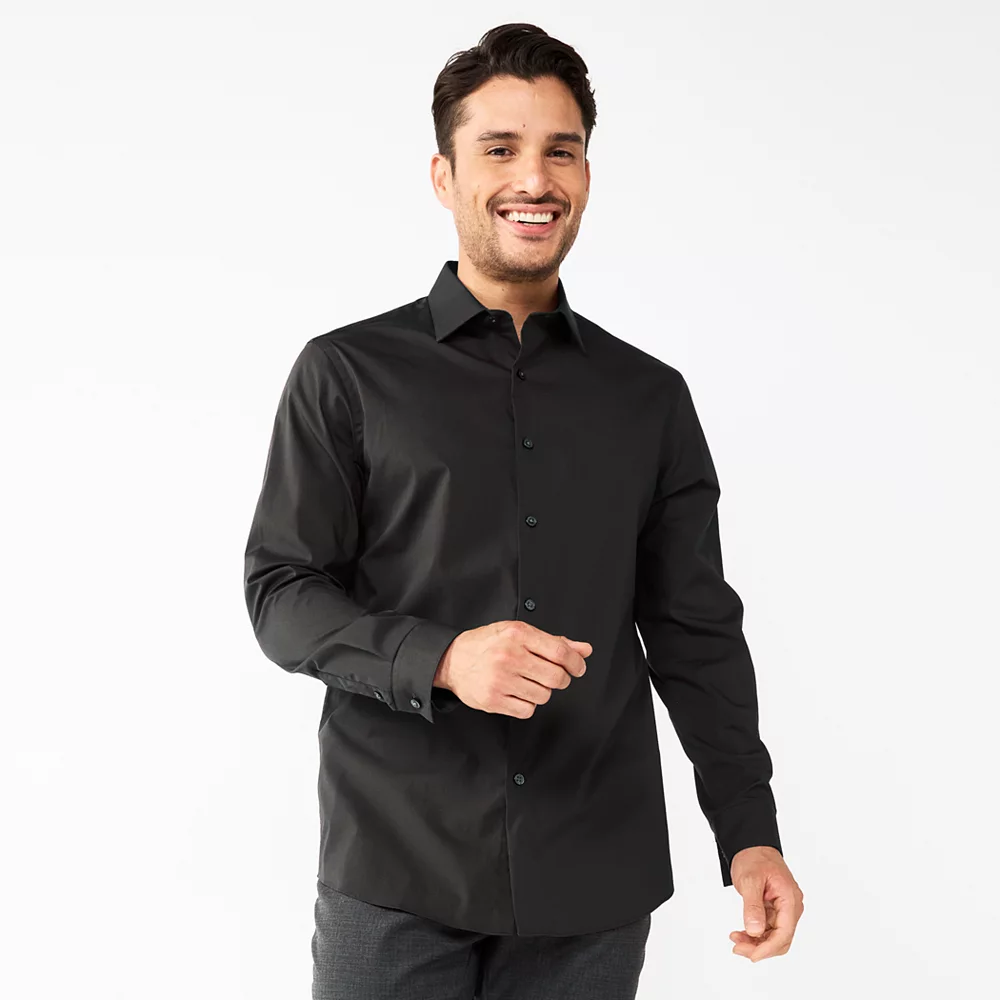 Men's Apt. 9® Premier Flex Slim-Fit Spread-Collar Dress Shirt - Image 3