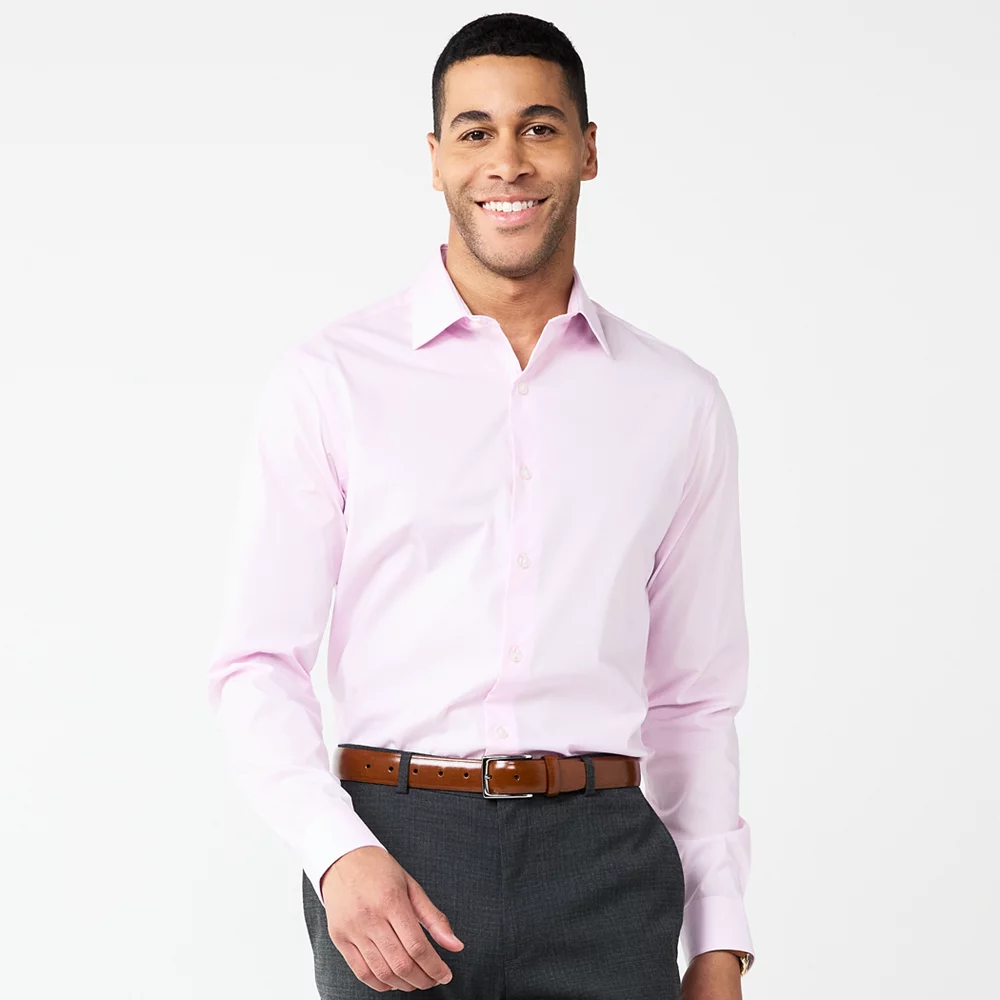 Men's Apt. 9® Premier Flex Slim-Fit Spread-Collar Dress Shirt - Image 4