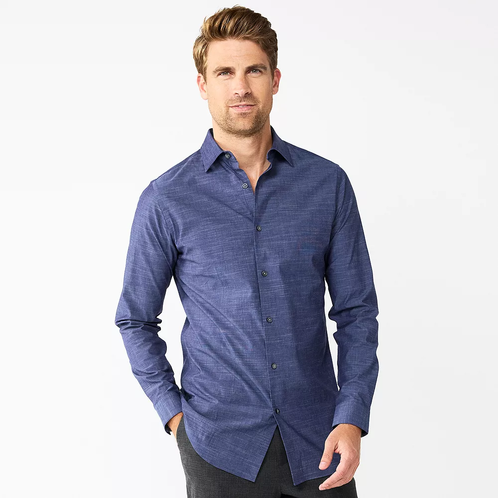Men's Apt. 9® Premier Flex Slim-Fit Spread-Collar Dress Shirt - Image 7