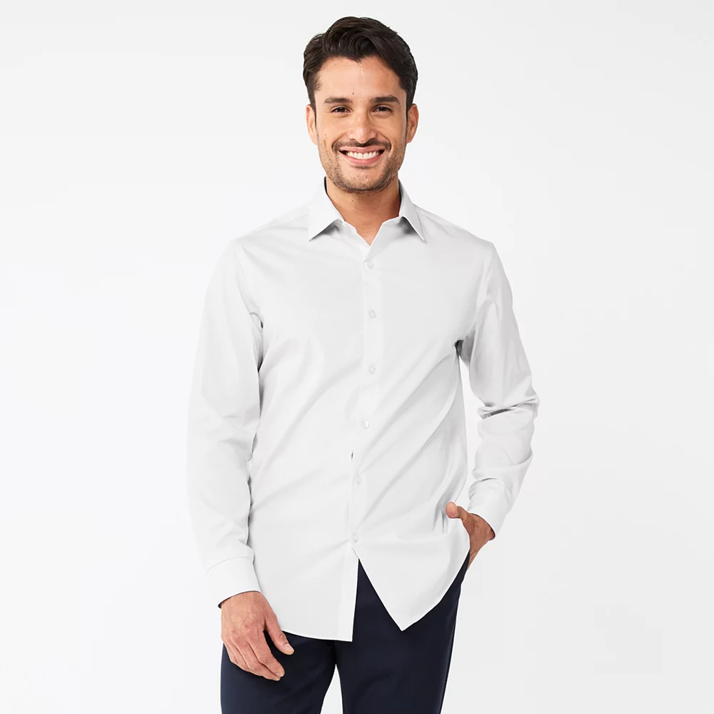 Men's Apt. 9® Premier Flex Slim-Fit Spread-Collar Dress Shirt - Image 2