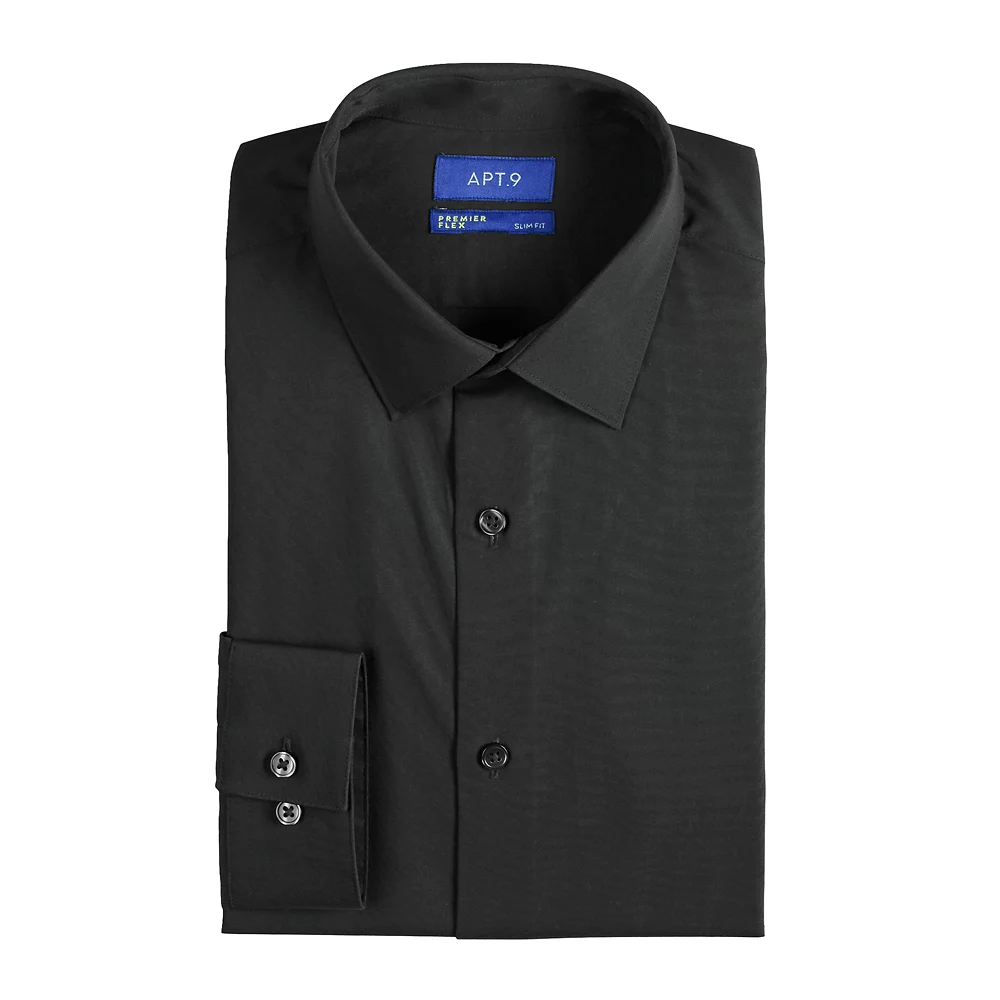 Men's Apt. 9® Premier Flex Extra-Slim Fit Spread-Collar Dress Shirt - Image 2