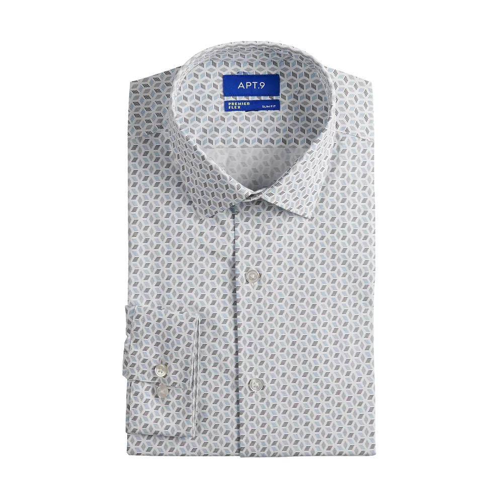 Men's Apt. 9® Premier Flex Extra-Slim Fit Spread-Collar Dress Shirt - Image 4