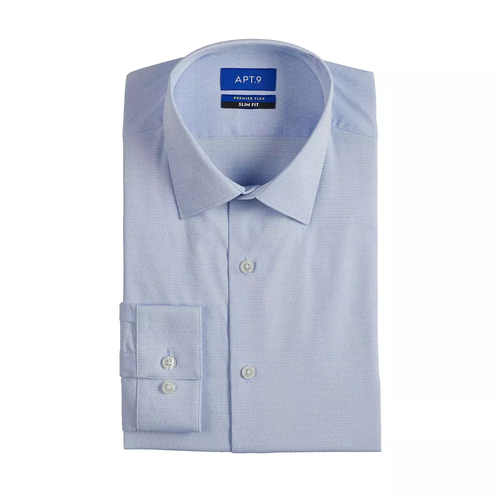 Men's Apt. 9® Premier Flex Extra-Slim Fit Spread-Collar Dress Shirt - Image 3