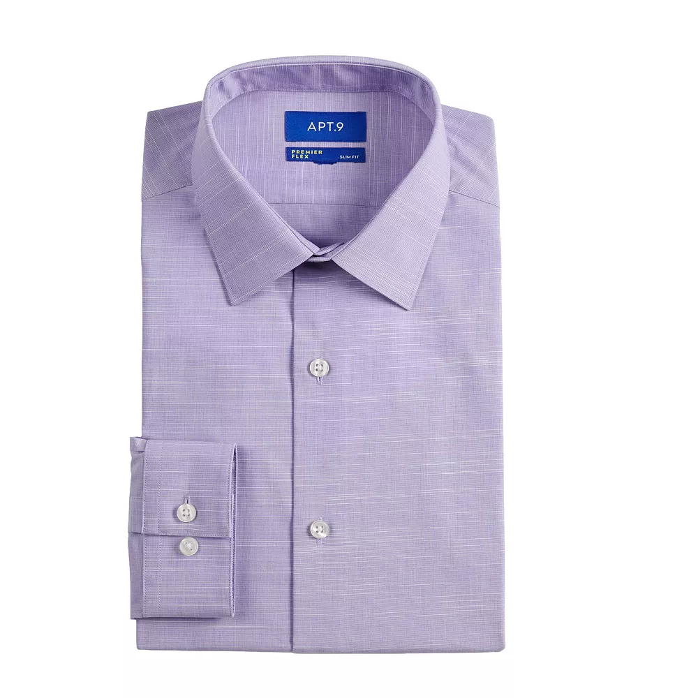 Men's Apt. 9® Premier Flex Extra-Slim Fit Spread-Collar Dress Shirt - Image 9
