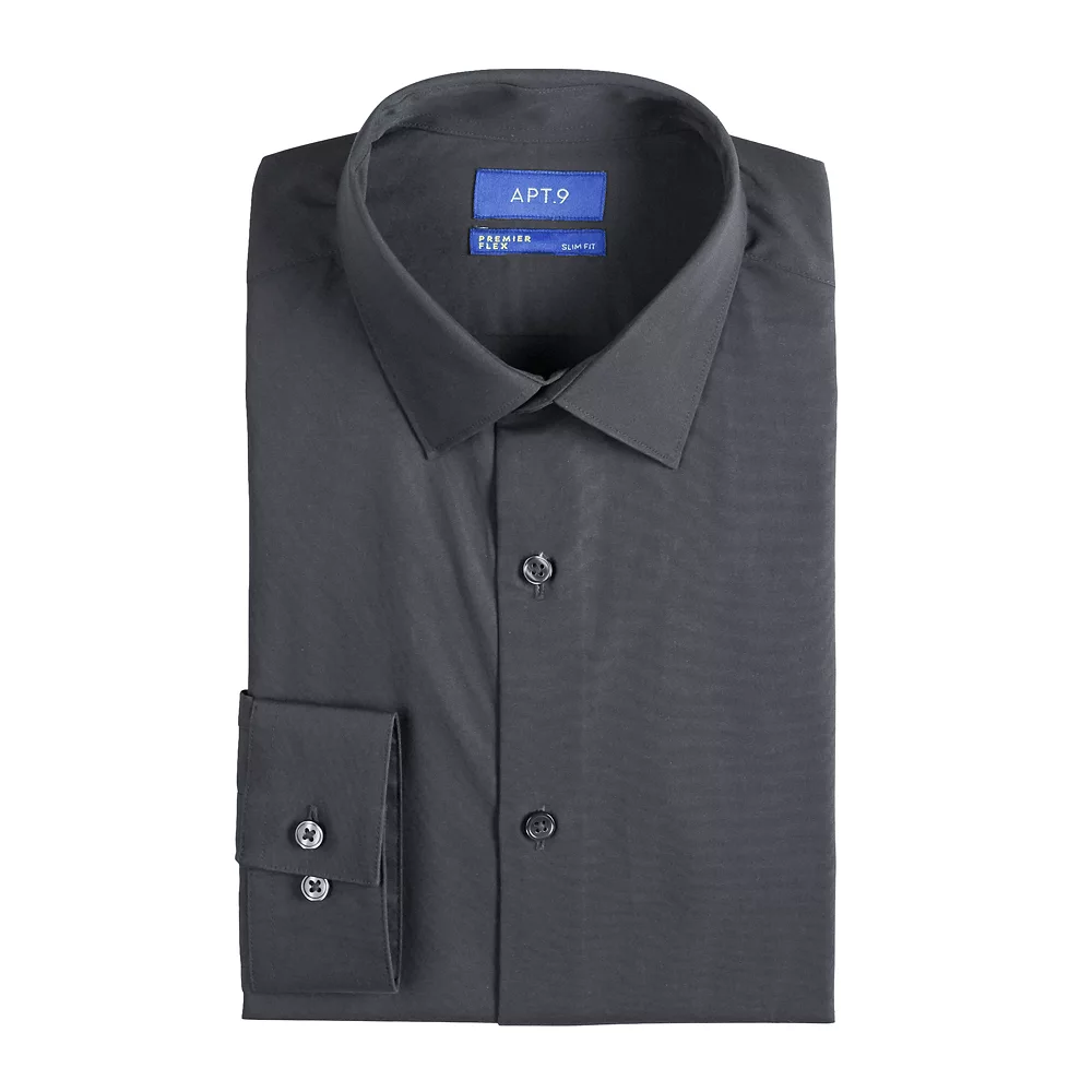 Men's Apt. 9® Premier Flex Extra-Slim Fit Spread-Collar Dress Shirt - Image 5