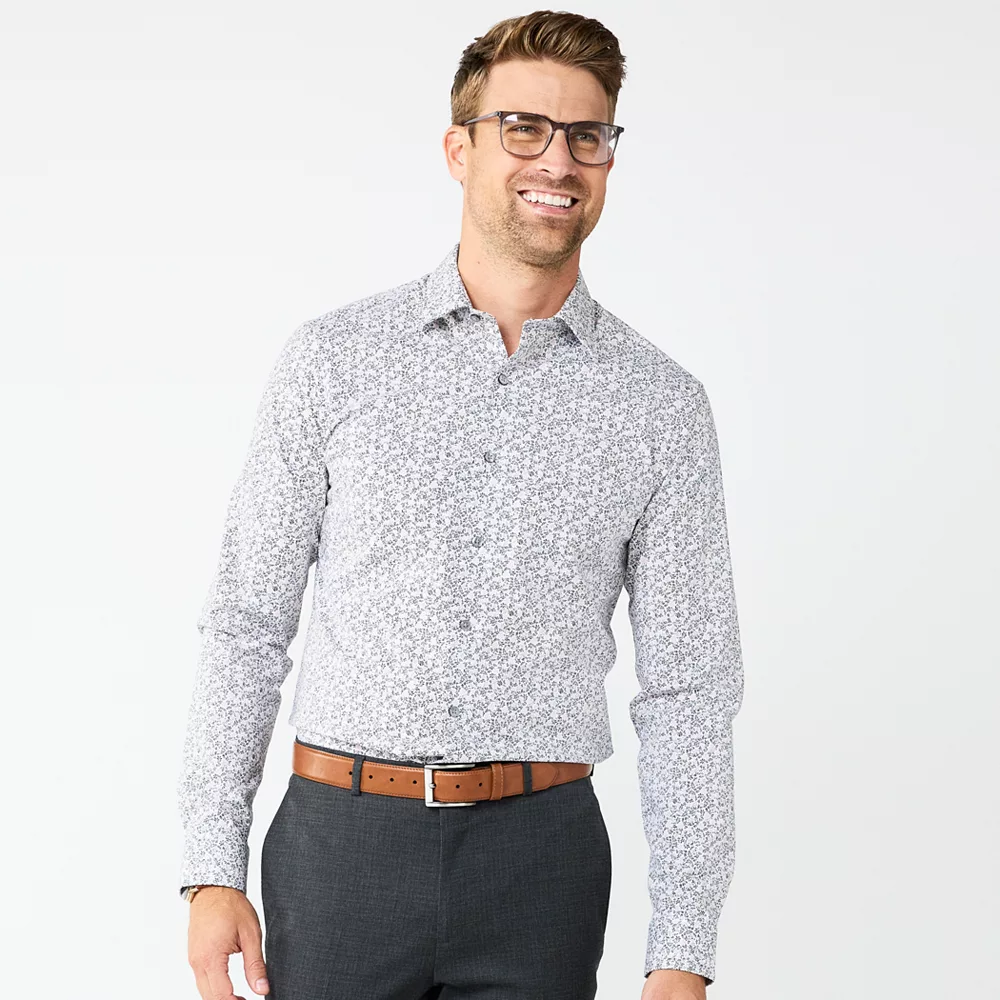 Men's Apt. 9® Premier Flex Extra-Slim Fit Spread-Collar Dress Shirt - Image 11