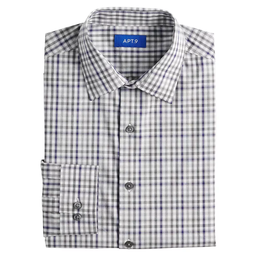 Men's Apt. 9® Premier Flex Extra-Slim Fit Spread-Collar Dress Shirt - Image 7