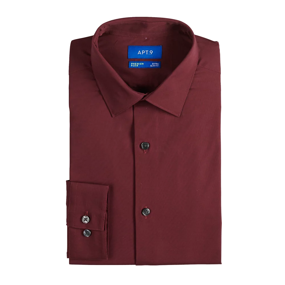 Men's Apt. 9® Premier Flex Extra-Slim Fit Spread-Collar Dress Shirt - Image 6