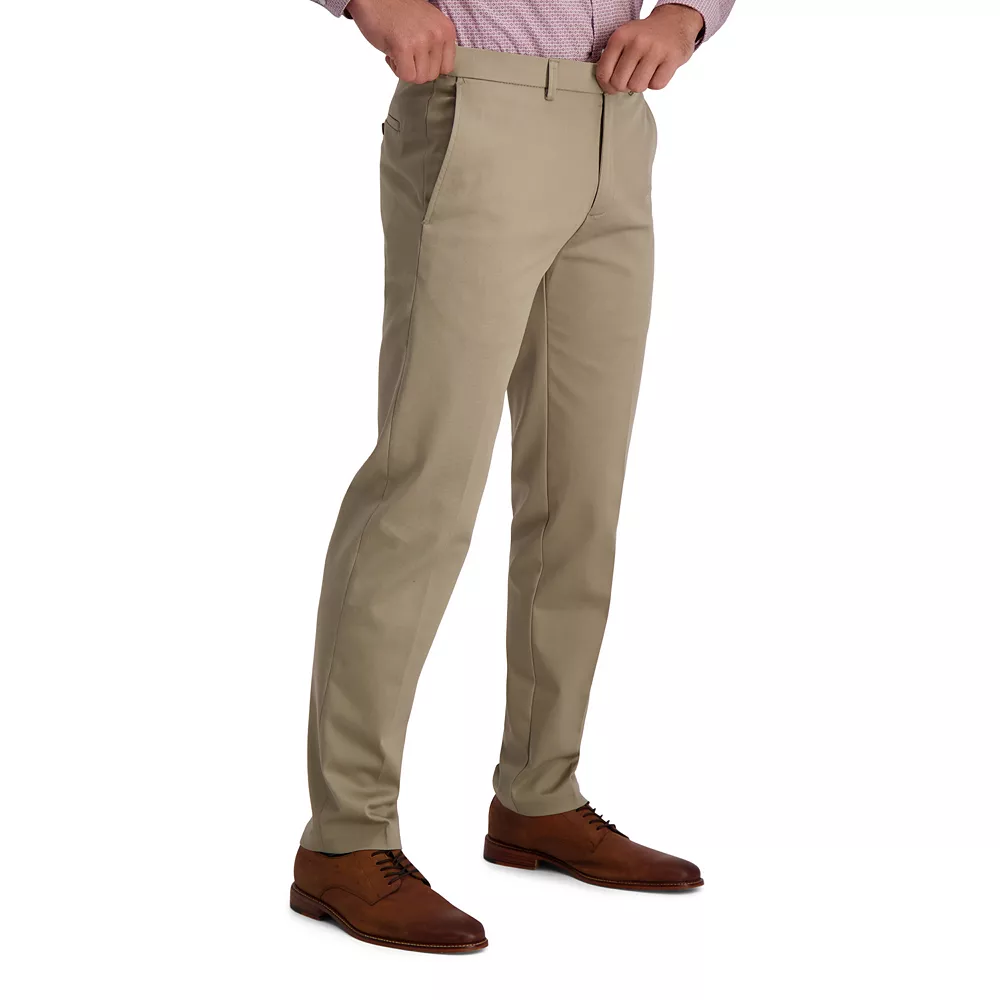 Men's Haggar® Iron Free Premium Khaki™ Straight-Fit Flat Front Perfect Fit Waistband Casual Pant - Image 10