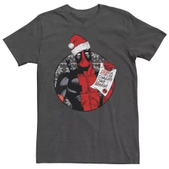 Men's Marvel Deadpool List Dad Is Heroic Christmas Tee