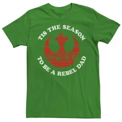 Men's Star Wars Season To Be A Rebel Dad Christmas Tee