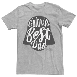 Men's Star Wars Father's Day Galaxy's Best Dad Helmet Silhouette Tee