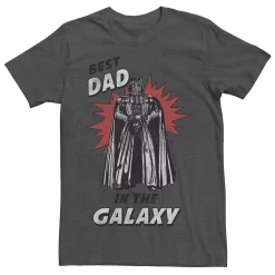 Men's Star Wars Father's Day Best Dad In The Galaxy Vintage Vader Tee