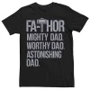 Men's Marvel Fa-Thor Mighty Worthy Astonishing Dad Father's Day Graphic Tee