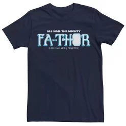 Men's Marvel Hail The Mighty Fa-Thor Simple Father's Day Graphic Tee