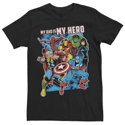 Men's Marvel Heros My Dad My Hero Father's Day Tee