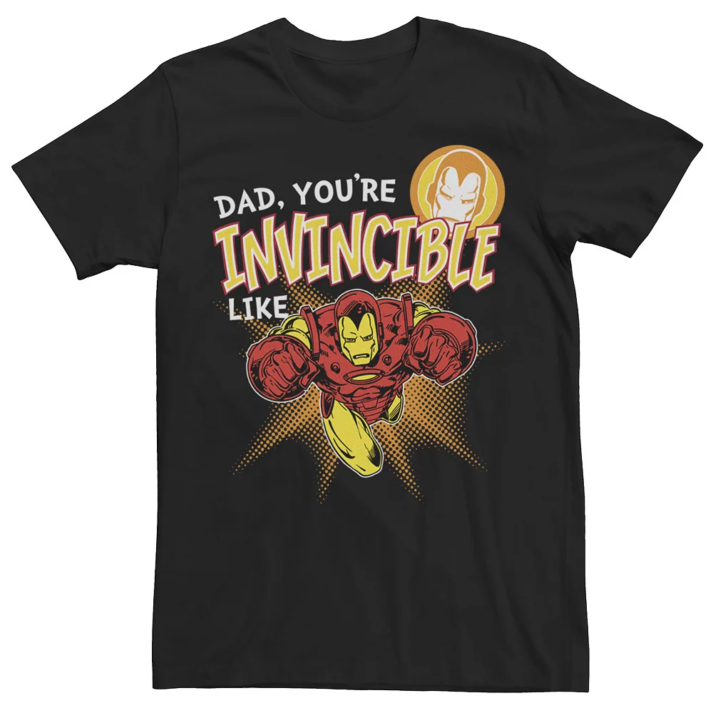Men's Marvel Iron Man Invincible Dad Father's Day Tee