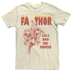 Men's Marvel Fa-Thor Like A Dad Only Mightier Retro Father's Day Graphic Tee