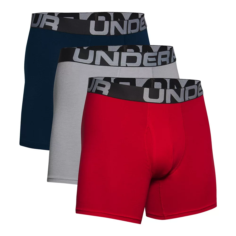 Men's Under Armour 3-pack Charged Cotton® Stretch 6-inch Boxerjock® Boxer Briefs - Image 2