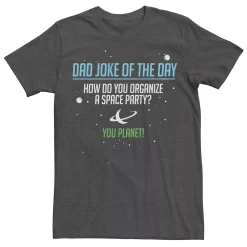 Men's How Do You Organize A Space Party Dad Joke Tee