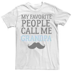 Men's My Favorite People Call Me Grandpa Mustache Graphic Tee