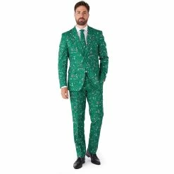 Men's OppoSuits Cool Circuit Slim-Fit Novelty Pattern Suit & Tie Set