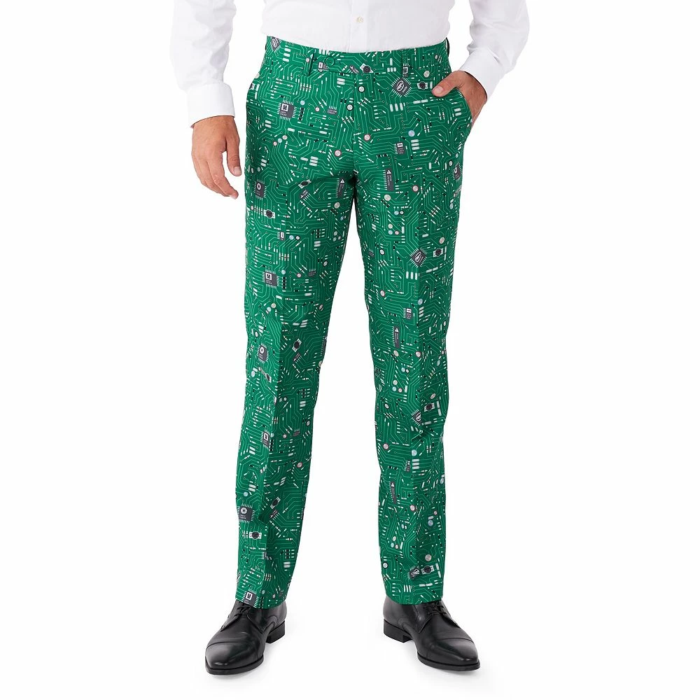 Men's OppoSuits Cool Circuit Slim-Fit Novelty Pattern Suit & Tie Set - Image 2