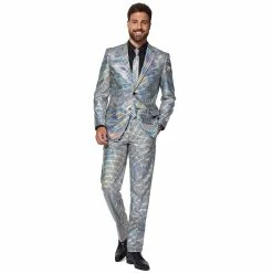 Men's OppoSuits Discoballer Slim-Fit Novelty Suit & Tie Set