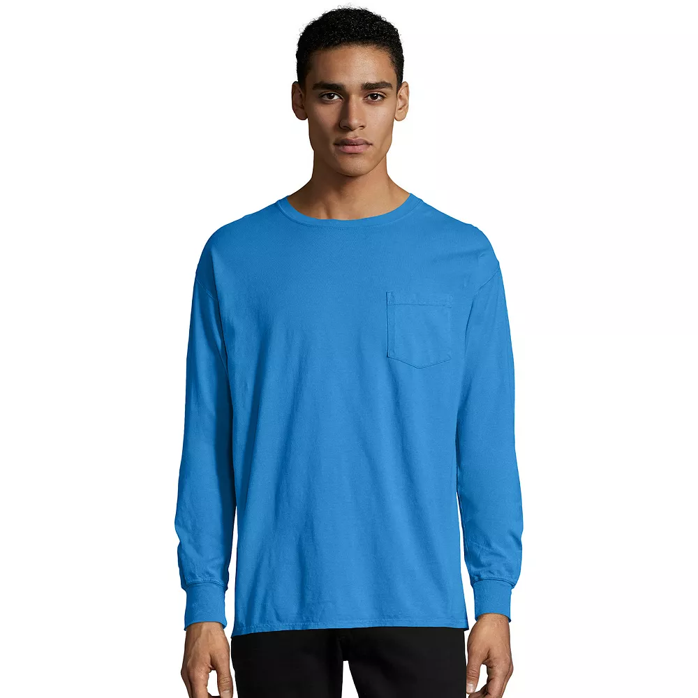 Men's Hanes® ComfortWash Garment-Dyed Pocket Pajama Tee