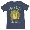 Men's Star Wars "Yoda Best Grandpa" Cartoon Yoda Tee