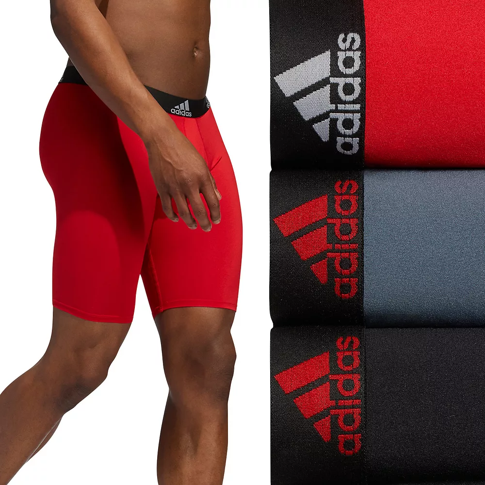 Men's adidas Performance 3-Pack Long Boxer Briefs - Image 2