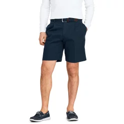 Men's Lands' End Classic-Fit 9-inch Pleated No-Iron Chino Shorts