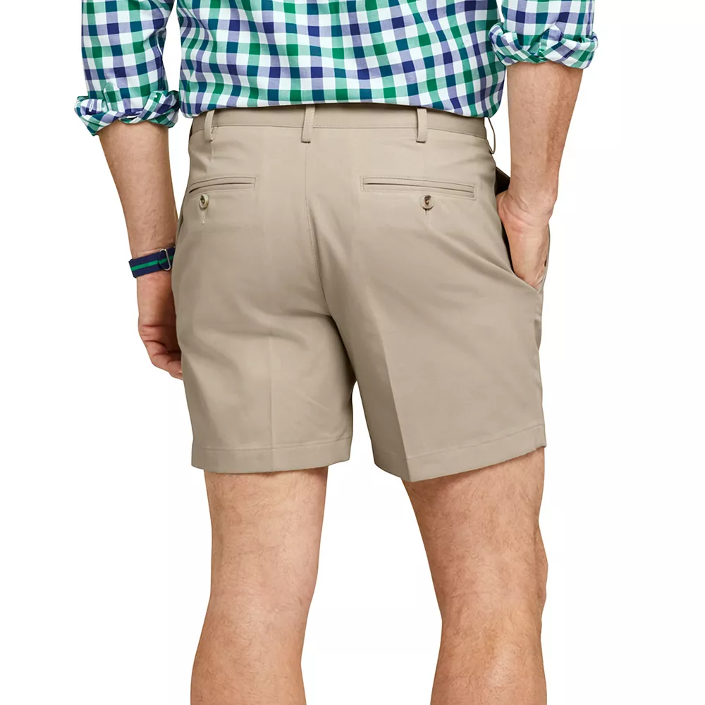 Men's Lands' End Classic-Fit 6-inch No-Iron Chino Shorts - Image 5