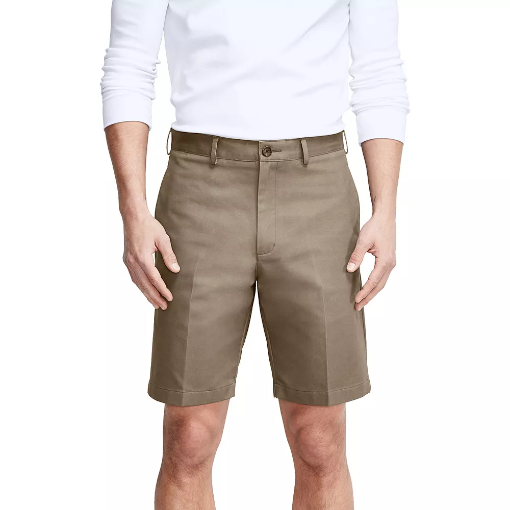 Men's Lands' End Classic-Fit 9-inch No-Iron Chino Shorts - Image 4