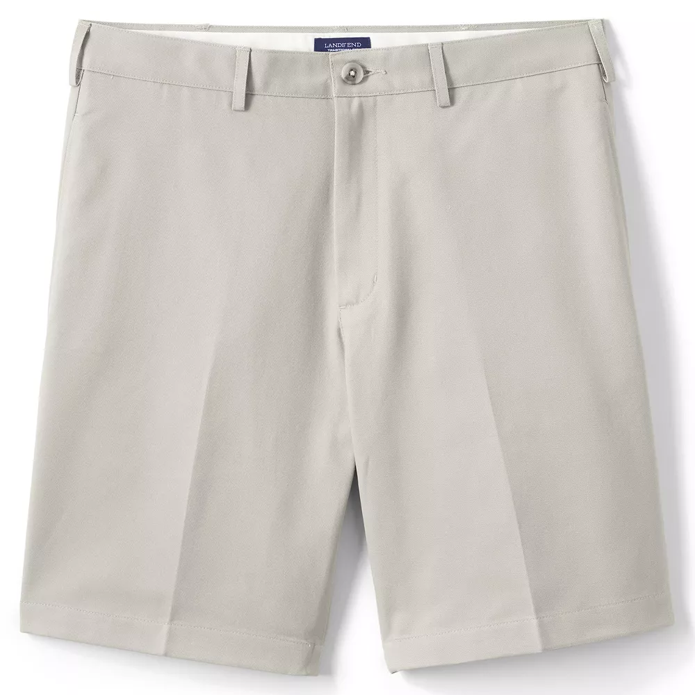 Men's Lands' End Classic-Fit 9-inch No-Iron Chino Shorts - Image 3