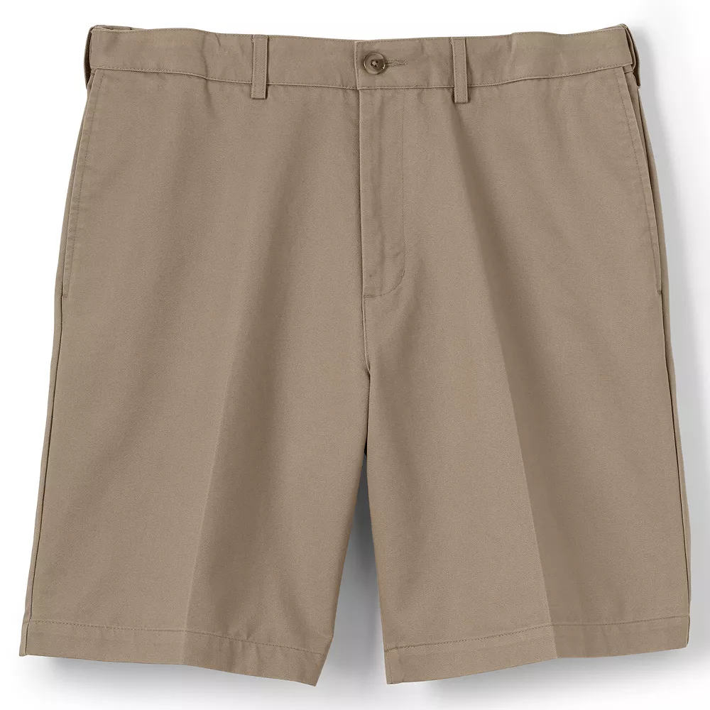 Men's Lands' End Comfort-Waist Classic-Fit 9-inch No-Iron Chino Shorts - Image 2