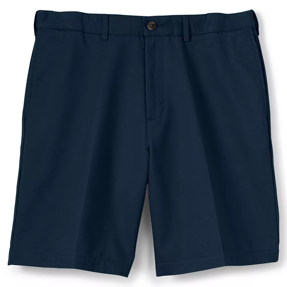 Men's Lands' End Comfort-Waist Classic-Fit 9-inch No-Iron Chino Shorts - Image 3