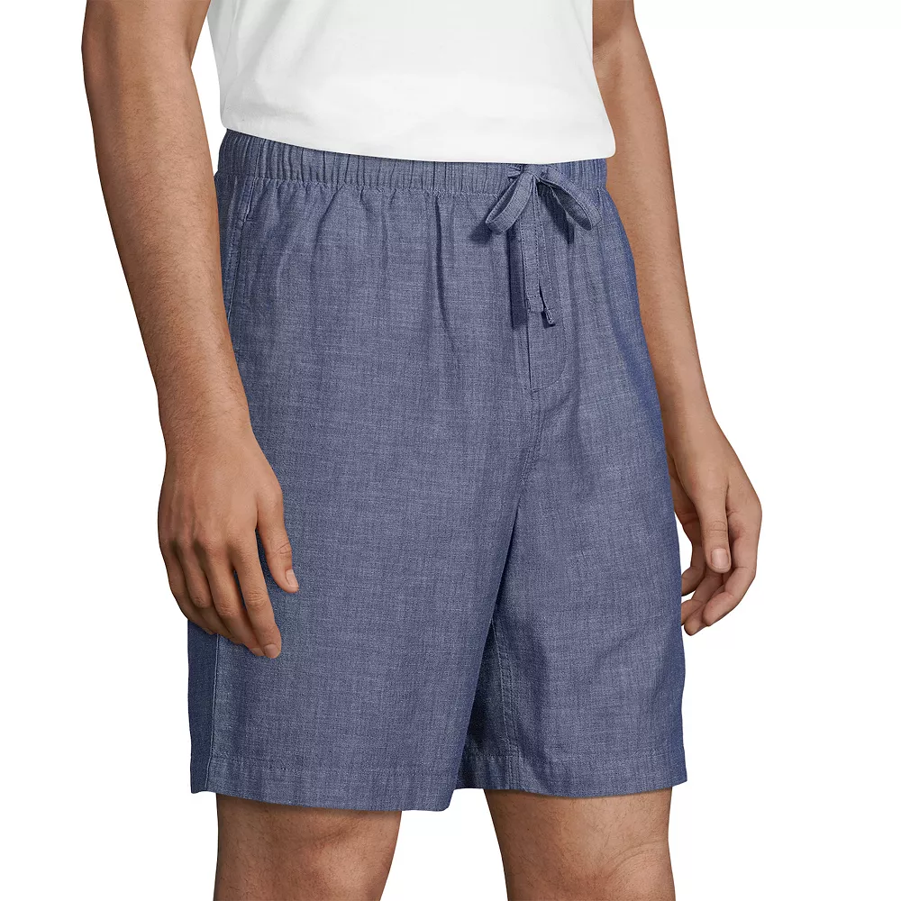 Men's Lands' End Broadcloth Pajama Sleep Shorts - Image 6