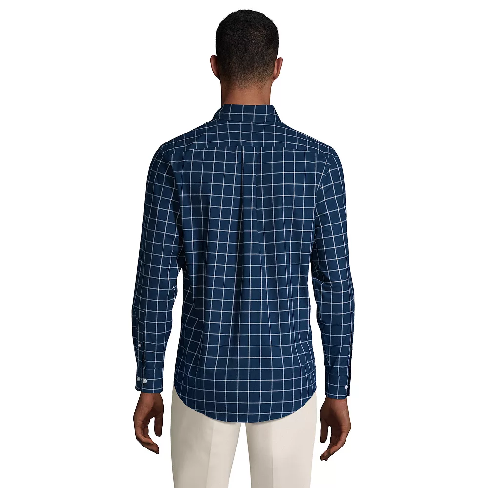 Big & Tall Lands' End Traditional-Fit No-Iron Twill Button-Down Shirt - Image 3