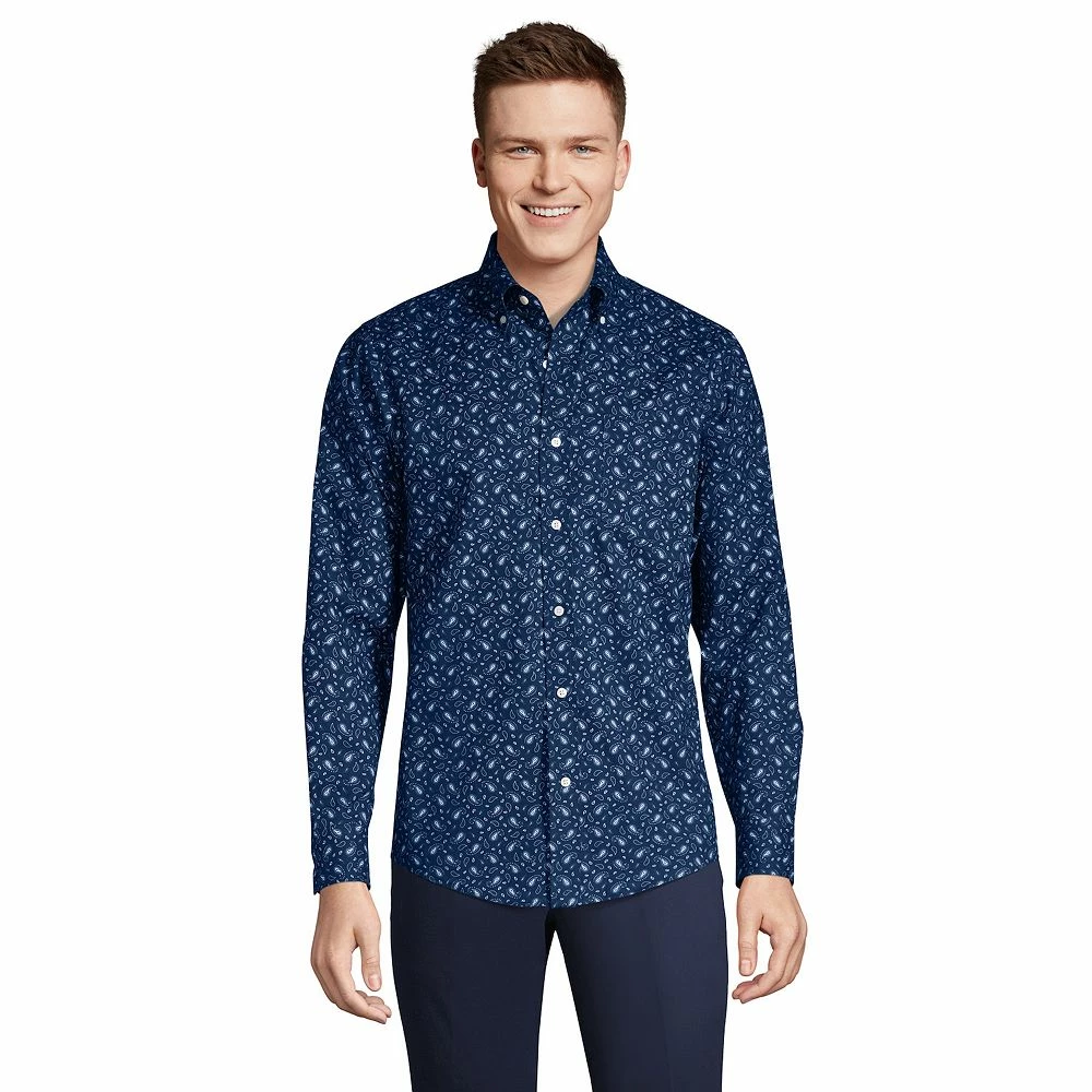 Big & Tall Lands' End Traditional-Fit No-Iron Twill Button-Down Shirt